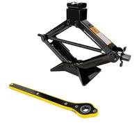 2Ton Scissor Jack for Car with Ratchet, Heavy Duty Thickened Steel Car Scissor Jack, Car Jack Kit for Cars Van SUV Universal Car Emergency Kit, Tyre Repair Changing Tool, Lifting Range:4.9“-16.1”