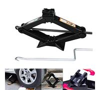 2tons Car Jacks with Hand Crank Trolley Lifter, Black Steel Scissor Jack for Car/SUV/MPV, Portable Emergency Car Jack Kit, Car Scissor Jack Maximum Height is 385mm, Black