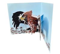 2ToTango 3D Pop Up Card Majestic Eagle Greeting Card Any Occasion - By 2ToTango - Keepsake, White Envelope Included, Large Bird, Pop Up Display, Die-cut, Paper Art, Birthdays