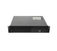 2U 19 Inch Rackmount Server Chassis Industrial Server Case for Mini-ITX | Micro-ATX Motherboard ATX PSU 3×3.5 HDD 1×2.5 SSD Front USB3.0 4 Half-Height Slots with 2×80mm Cooling Fans