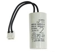 2uF Water Pump Capacitor with Connector, 49x24.5mm for Wall-Mounted Gas Boiler Heating System, Noise Reduction & Reactive Power Compensation
