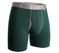 2UNDR Men's 6" Swing Shift Boxer Briefs, Dark Green, M