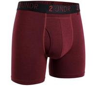 2UNDR Men's 6" Swing Shift Boxer Briefs, Ruby, XL