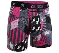 2UNDR Men's Swing Shift 6" Boxer Brief Underwear, Freedom4, L