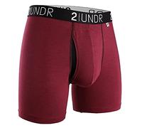 2UNDR Men's Swing Shift Boxer Briefs (Burgundy, X-Large)