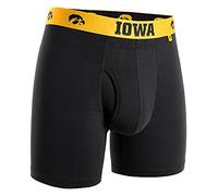 2UNDR NCAA Team Colors Men's Swing Shift Boxers, Uiowa Black, L