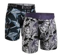 2UNDR Swing Shift 6" Boxer Brief 2-Pack, Great White/Rhino, M