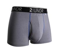 2UNDR Swing Shift Trunk Large Grey/Blue - Comfortable Underwear for Active Men, Perfect for Running and Sports Activities