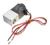 2V025-06 DC 12V24V110V220V Solenoid Valve 1/8" 2 Way Normally Closed Direct-Acting Pneumatic Valves for Water Air Gas Hot(2V025-Wire-BT-8mm,DC 24V)