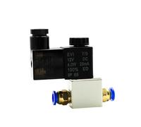 2V025-06 G1/8 2V025-08 G1/4 Normally Closed Air Water Oil Solenoid Valve 12V 24V 110V 220V 2Port 2Ways Pneumatic Control Valve(2V025-08 DC12V,Only Valve)