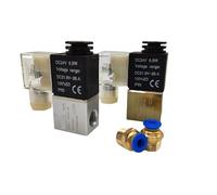 2V025-06 G1/8 2V025-08 G1/4 Normally Closed NC Air Water Oil Solenoid Valve Coil Led 2Port 2Ways AC110V 220V 380V 12V 24V DC 1Pcs(G-220v-no Joint,2v025-06)