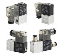 2V025-06NO Valve 12v 24v 220v Airtac Type Pneumatic Solenoid Valve 2 Position 2 Port Normally Open Air Magnetic Valve Pneumatic 1Pcs(4mm hose pipe,DC12V)