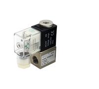 2V025-08 2V025-06 Normally Open 2 Way 2 Position Air Solenoid Valve Fluid Control Valve 1/4 1/8 DC12V 24V AC220V 110V 1Pcs(8mm fittings-01,2V025-08NO DC12V)