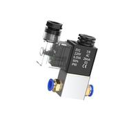 2V025-08 G1/4 NC Normally Closed Air Water Oil Solenoid Valve Coil Led 2 Port 2 Ways AC110V 220V 380V 12V 24V DC 2V025(2V025-08 PC6 LED,DC12V)