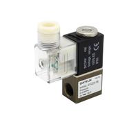 2V025-08 Normally Closed Pneumatic Control Valve 12V 24V 220V 1/4" BSPT 2 Way 2 Position Air Solenoid Valve(with 6mm fittings-01,2V025-08 NC AC380V)
