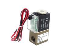 2V025-08 Normally Closed Wire Lead Type Pneumatic Control Valve 12V 24V 220V 1/4" BSP 2 Way 2 Position Air Solenoid Valve 1Pcs(with 10mm Fittings-01)