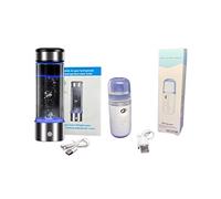 2VABU Pack Portable Hydrogenated Water Bottle + Gift Sprayer, Molecular Hydrogen Generator, Hydrogen Water Bottle with Platinum Anode and Cathode 450 ml