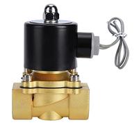 2W-200-20 Solenoid Valve, Brass Electric Sensitive Response Normally Colsed Air Water Valve Direct-Acting Two-Position Two-Way for Automation Equipment(AC220V)