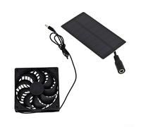 2W 4V Solar Powered Exhaust Fan for Outdoor Ventilation, Green Energy Cooling Fan for Greenhouse, Chicken Coop, RV, Barn and Pet House with IP65 Waterproof Rating