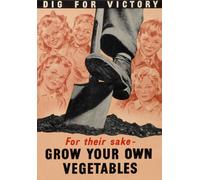 2W89 Vintage WWII Dig For Victory Grow Your Own Vegetables World War 2 WW2 Poster - A2+ (610 x 432mm) 24" x 17"