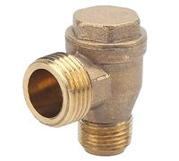 2Way Check Valve Brass NonReturn Valve Fittings 1 / 2x3 / 8, Threaded Air Compressor Accessory - Durable Material, High Safety Factor, Prevents Reverse Flow for Hydraulic and
