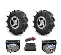 2WD 10 Inch Wheel 24V 500W 700W Off-Road Tire Brush Motor Remote Control Kit for Electric Lawn Mover Bike (ESC Small kit Mounting Plate Bracket ) (ESC small kit A, 24V250W Max Speed 4kph)
