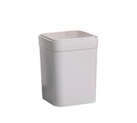 2WFYJNITP Kitchen Bin Household Trash Can With Push Button Pop Up Lid For Bathrooms Living Rooms And Kitchens Square Garbage Can(Gris)