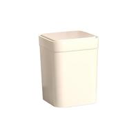 2WFYJNITP Kitchen Bin Household Trash Can With Push Button Pop Up Lid For Bathrooms Living Rooms And Kitchens Square Garbage Can(Yellow)