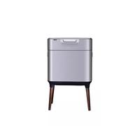 2WFYJNITP Kitchen Bin Kitchen Classified Trash Can Household Press Type Living Room Office Stainless Steel High Feet with Lid Light Luxury Large Capacity Canisters Garbage Can(Silver,26L)