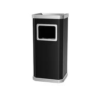 2WFYJNITP Kitchen Bin Square Waste Bin with Ashtray Removal Lid Standing Cigarette Outdoor Indoor Rubbish Garbage Can(Black)