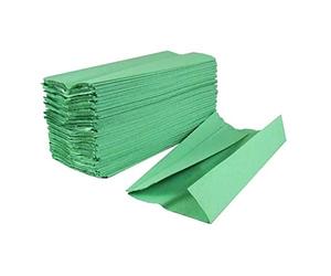 2Work 1-Ply C-Fold Hand Towels Green (Pack of 800) HC128GRVW