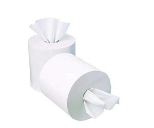 2Work 1-Ply Mini Centrefeed Roll 120m White (Pack of 12) KF03784