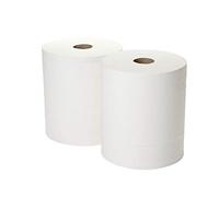 2Work 2-Ply Forecourt Roll 260m White (Pack of 2)
