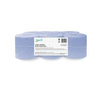 2Work 2-Ply Hand Towel Roll 175m Embossed Blue Pack of 6 2W10825