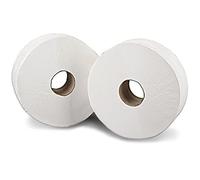 2Work 2-Ply Mini Jumbo Toilet Roll 200 Metres, Pack of 12 J26200VW