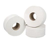 2Work 2-Ply Mini Jumbo Toilet Roll White (12 Pack)