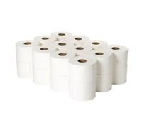 2Work 2W06439 Micro Twin 2-Ply Toilet Roll 125M (Pack Of 24), White