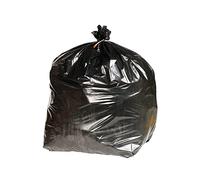 2WORK Heavy Duty Refuse Sack Black (Pack of 200) KF73376