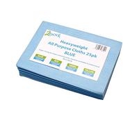2Work Heavyweight All Purpose Cloth 500x350mm Blue (Pack of 25)