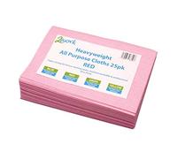 2Work Heavyweight All Purpose Cloth 500x350mm Red (Pack of 25) CNT01643