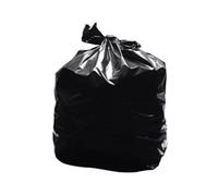 2Work Light Duty Refuse Sack LPDE Black 457x725x950mm (Pack of 200) KF73375