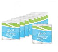 2Work Luxury 2-Ply Quilted Toilet Roll 300 Sheets (40 Pack) DQ4Pk