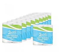 2Work Luxury 3-Ply Quilted Toilet Roll 200 Sheets (40 Pack) TQ4Pk