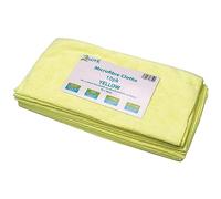 2Work Microfibre Cloth 400x400mm Yellow (Pack of 10) CNT01625