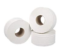 2Work Mini Jumbo Toilet Roll 2-Ply White 92mmx200M Core 76mm (Pack Of 12)