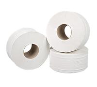 2Work Mini Jumbo Toilet Roll 2-Ply White 92mmx200m Pack of 12 2W70323