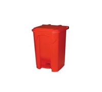 2Work Pedal Bin 50 Litre Red 2W10781