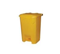 2Work Pedal Bin 80 Litre 410 x 470 x 670mm Yellow 2W10785