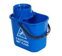 Janit Plastic Heavy Duty Mop Bucket with Wringer - 15L Blue