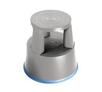 2Work Plastic Step Stool with Non-Slip Rubber Base 430mm Light Grey T7/Light Grey 2W04997